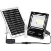 Aigostar Faro Led 50W Nero con pannello solare IP66 CCT temperatura colore regolabile Dimmerabile con telecomando e crepuscolare Aigostar