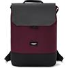 LARKSON Zaino da Donna Grigio Rosso - Nina - Zaino da Giorno con Scomparto per Laptop da 16 Pollici per Università, Lavoro e Viaggi - Zainetto Medio - Idrorepellente