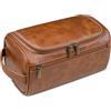 LIANHTAI Borsa da toilette per uomo,piccola borsa da viaggio in pelle con gancio per appendere, kit Dopp essenziali da viaggio, kit per la rasatura da uomo, regali per padre, papà, fidanzato