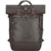 Expatrié Zaino Donna Marrone - Adele - Zainetto Elegante per Università, Lavoro, Bici, Viaggio - Rolltop Grande con Vano per PC Portatile - Impermeabile