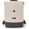 LARKSON Zaino da Donna Beige Grigio - Nina - Zaino da Giorno con Scomparto per Laptop da 16 Pollici per Università, Lavoro e Viaggi - Zainetto Medio - Idrorepellente