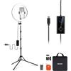 NEEWER 12 LED Ring Light per Telefono ad Alta Potenza da 24W + Stativo 71, Bicolore 2900K-7000K, Ingresso PD USB C, CRI97+ 1810lux/0,5m 12 Scene per Trucco Streaming Live Chiamate Zoom TikTok, RH12B