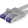 1aTTack.de Cat.7 Cavo di Rete 20m - Grigio - 1 Pezzo - Ethernet LAN Cat.7 SFTP PIMF LSZH Spina RJ45 Cat6a 10 Gbit s