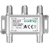 Axing BVE 4-01X - Distributore a 4 vie 7,5 dB 5-1800 MHz TV Data Internet, TV via cavo
