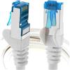 1aTTack.de 1m - Bianco - 1 Pezzo - Rete Cavi Cat6a S-FTP Cat 6a Doppia schermatura - Certificato GHMT PIMF 500MHz / 7 CU Rame Non Contiene alogeni Compatibile con CAT5e CAT6 CAT7 CAT8 10000 Mbit/s
