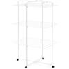 Brabantia HangOn Tower Stendibiancheria verticale 23 m (White), Stendino verticale alto e salvaspazio con ampia superficie per stendere, Stendipanni con ruote girevoli e due ganci angolari