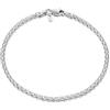 Amberta Bracciale da Donna in Argento Sterling 925 Lunghezza 18 cm: Maglia Bismark 2.2 mm
