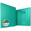 Plastibor Cartelline 3 lembi con elastico in plastica verdi Plastibor Garda - 26,5x35x3 cm