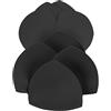 SERMICLE Inserti per Reggiseno, 4 Paia, Imbottitura per Reggiseno Sportivo A/B o C/D, Coppa D/E Beige o Nero, Bianco Opzionale, Bianco, a/B