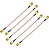 DollaTek 5PCS 7,8 Pollici RG316 Jumper Filo SMA Maschio a SMA Maschio con Linea di Collegamento RF Cavo coassiale Cavo Antenna coassiale Prolunga Adattatore per Cavo - Ago Interno