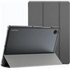 JETech Custodia per Samsung Galaxy Tab A8 10,5 Pollici 2021 (SM-X200/X205/X207), Sottile Traslucida Posteriore Trifold Folio Supporto Protettiva Tablet Cover, Auto Svegliati/Sonno (Grigio Scuro)
