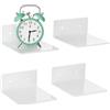 Hexsonhoma Set di 4 scaffali da parete in acrilico bianco, 15 cm, a prova di umidità, per sala giochi, soggiorno, bagno, ufficio, negozio, Heavy Duty