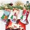 QXRXN Calze Natalizie da Appendere Set di 3, Piccolo Calza di Natale Calza della Befana Vuota Personalizzata, Calze Befana Vuote Juta Calze di Natale da Appendere al Camino Decorazioni Natalizie per la Casa