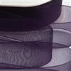 Italian Options Nastro in organza, 38 mm x 20 m, colore: melanzana