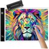 Crafts&Co® Tavolo luminoso A4 | Piastra luminosa dimmerabile A3 | Lightpad, Accessori per pittura Diamond | Piastra da disegno A3 con USB | Lightpad 470x345 mm