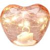 HERVIT Cuore Led Craquelé Rosa