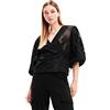 Desigual Camicia da Donna Kassandra Blouse, Nero, XL