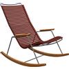 Houe - Sedia a dondolo Click - Rosso - Acciaio termolaccato - Designer Henrik Pedersen