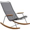 Houe - Sedia a dondolo Click - Grigio - Acciaio termolaccato - Designer Henrik Pedersen