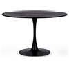 Bizzotto Tavolo da Interno Bloom Ø120cm colore Nero in Acciaio e Legno