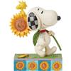 Enesco Peanuts by Jim Shore Snoopy Woodstock - Statuetta di girasole