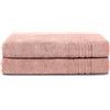 Komfortec Set asciugamani per sauna 2 pezzi 70x200 cm | 100% cotone | Asciugatura rapida | Set di asciugamani | Asciugamano per sauna | Asciugamano da bagno | Lenzuola da bagno | Rosa