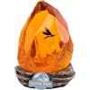 Grupo Erik Lampada Jurassic Park - Lampada da Scrivania e Comodino con Luce LED Ambra Fossile di John Hammond, Luce Notturna Jurassic Park Ufficiale | Cavo USB o Pile AAA (13,8 x 17,3 x 12 cm)