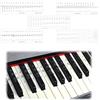 Hugfads Set completo di adesivi per pianoforte e tastiera per 49, 61, 76, 88 tasti con scuola di pianoforte, adesivi per tasti bianchi e neri, con istruzioni in lingua tedesca