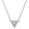 Swarovski Ortyx Collana, con Cristalli e ZirconiaSwarovski a Taglio Triangolare, Placcato in Tonalità Rodio, Bianco