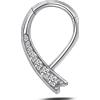 NovaNavel Piercing naso nodo bianco in argento
