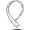 NovaNavel Piercing naso nodo bianco opale in argento