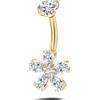 NovaNavel Piercing ombelico fior di luce in oro