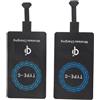 Wakects Adattatore di Ricarica Wireless Tipo C QI, Ricevitore Caricabatterie Wireless Autoadesivo, 2 Pezzi
