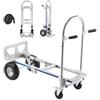 VEVOR Carrello a Mano 2 in 1 Capacità di Carico di 453,6 kg per Modalità a 4 Ruote Carrello a Mano Convertibile con Maniglia e Ruote Antiscivolo per Traslochi di Casa, Ufficio, Magazzino