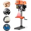 VEVOR Trapano a Colonna da Banco da 254 mm, Potenza Nominale 400 W, Velocità variabile, Stabile con Laser e Luce di Lavoro a LED, Trapano a Colonna da Banco per Lavorazione del Legno e Metallo