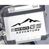 BLACK DOVES GRAPHICS n.2 Adesivi per valigie allu sostitutivo per BMW R 1250 GS (Black/Grey)
