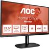 AOC 22B2H Monitor Italia LED da 21.5 VA Panel, FHD, 1920x1080, 75Kz, VGA, HDMI, Nero, 22 inch FHD VA 75Hz, HDMI - VGA, No Speakers