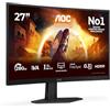 AOC Gaming Monitor C27G4ZXE 27 pollici, Curvo, 1920x1080, FHD, 280Hz, Fast VA Panel, 0.3ms MPRT, (HDMI2x 2.0 DP 1x 1.4) Adaptive Sync, HDR10, FreeSync Premium, Nero