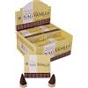 Generico 12 scatole da 10 Coni incenso golden nag vijayshree cinnamon 7 herbs lavander red rose reiki energy himaalaya white sage chandan vanille mantra temple 7 chakra (12 scatole Vanille)