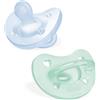 Chicco Gommotto Physioforma Silicone Azzurro 2-6 Mesi 2 Pezzi