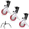 NEEWER 3 Pack 75mm Diameter Girevole Ruota, SOLO per NEEWER C Stand | Metallo Construction, Rubber Base, per Studio Video Shooting (Nero)
