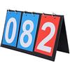 VOBOR Tabellone segnapunti Sportivo - 2/3/4 cifre, Lavagna a Fogli mobili, Pinne da Tavolo, Flip da tavola con Numeri Facili da 00 a 99 per attività Sportive Indoor/Outdoor. (Taglia : 3-Digit)