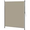 Outsunny Tenda da sola Regolabile in Altezza con Manovella, Tendone Laterale e Telaio Metallico, senza Foratura, 2 x 2,15-3,05 m, Sabbia | Aosom Italy