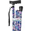 T TEX Srl Easy walk bastone pieghevole fiori blu