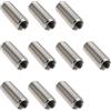 ECSiNG Dado riduttore di conversione in acciaio inox 303, filettatura maschio M8 x 1,25 a filettatura femmina M6 x 1, lunghezza 20 mm, 10 pezzi