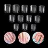 MWOOT 240 Pezzi Acrilico Falsi Unghie False Nails Tips Set,Copertura Completa Artificiali Unghie Fake Nail Art,Unghie Finte per Donna Fai Da Te Manicure Salon(12 Taglie,Mezzo Trasparente opaca)