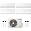 Samsung Climatizzatore Samsung Inverter Quadrial Split Windfree Première 7000+7000+7000+9000 Con Aj080txj Essential White R-32 Classe A