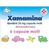 DOMPE' FARMACEUTICI SpA Xamamina Bambini 25 mg Dimenidrato Antiemetico 6 Capsule Molli
