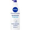 NIVEA (BEIERSDORF SpA) Nivea Crema Corpo Idratante Express 500 ml, Crema corpo idratante 72 ore per pelle secca o normale