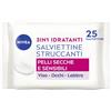 NIVEA (BEIERSDORF SpA) Nivea Salviettine Struccanti 3in1 Idratanti 25 Pezzi, Salviette struccanti per pelli secche